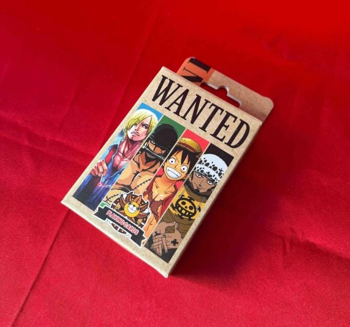 One Piece Wanted Poster Playing Cards – Pirate Art Poker Deck, Anime Collector Cards