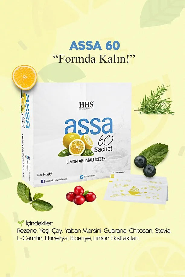 HHS Assa 60 Sachet Mixed Herbal Diet Tea - 60 Sachet - 1 month - Herbal