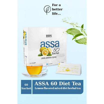 HHS Assa 60 Sachet Mixed Herbal Diet Tea - 60 Sachet - 1 month - Herbal